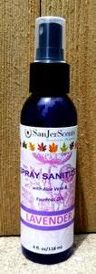 4 oz sanitizer spray bottle in Lavender scent